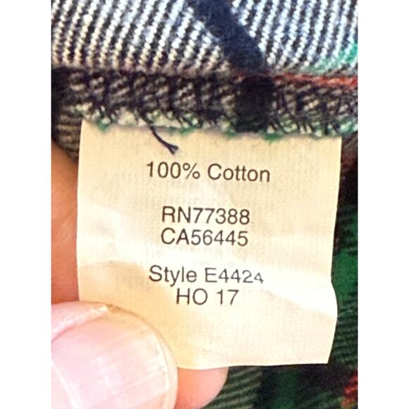J.Crew Buffalo Plaid Flannel Top Women XX Small Green Blue 100% Cotton Gorpcore - Picture 6 of 7